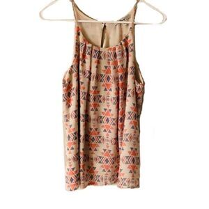 Bohemian Tribal Aztec Tank Top Med (Papaya)